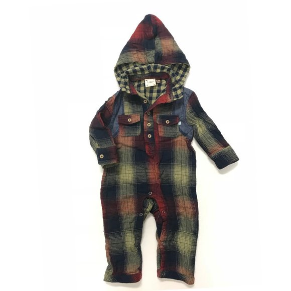 Fore!! Axel & Hudson Boy's One Piece Hooded Romper Size 12-18 Months - Picture 1 of 2